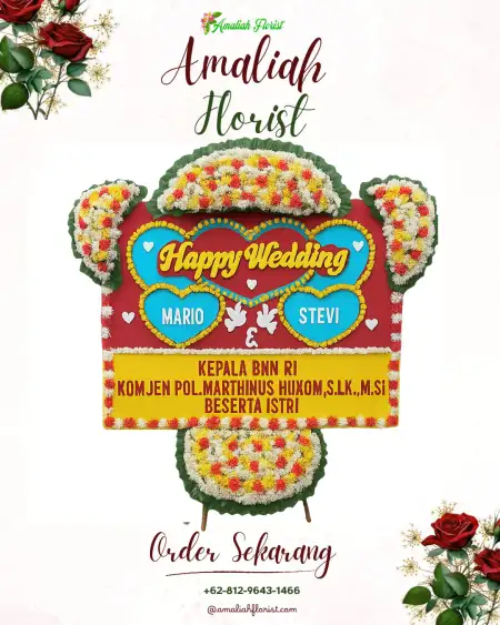 Papan Bunga Pernikahan Rawa Jitu Timur